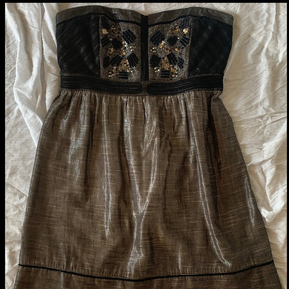 Embellished Strapless Party Dress